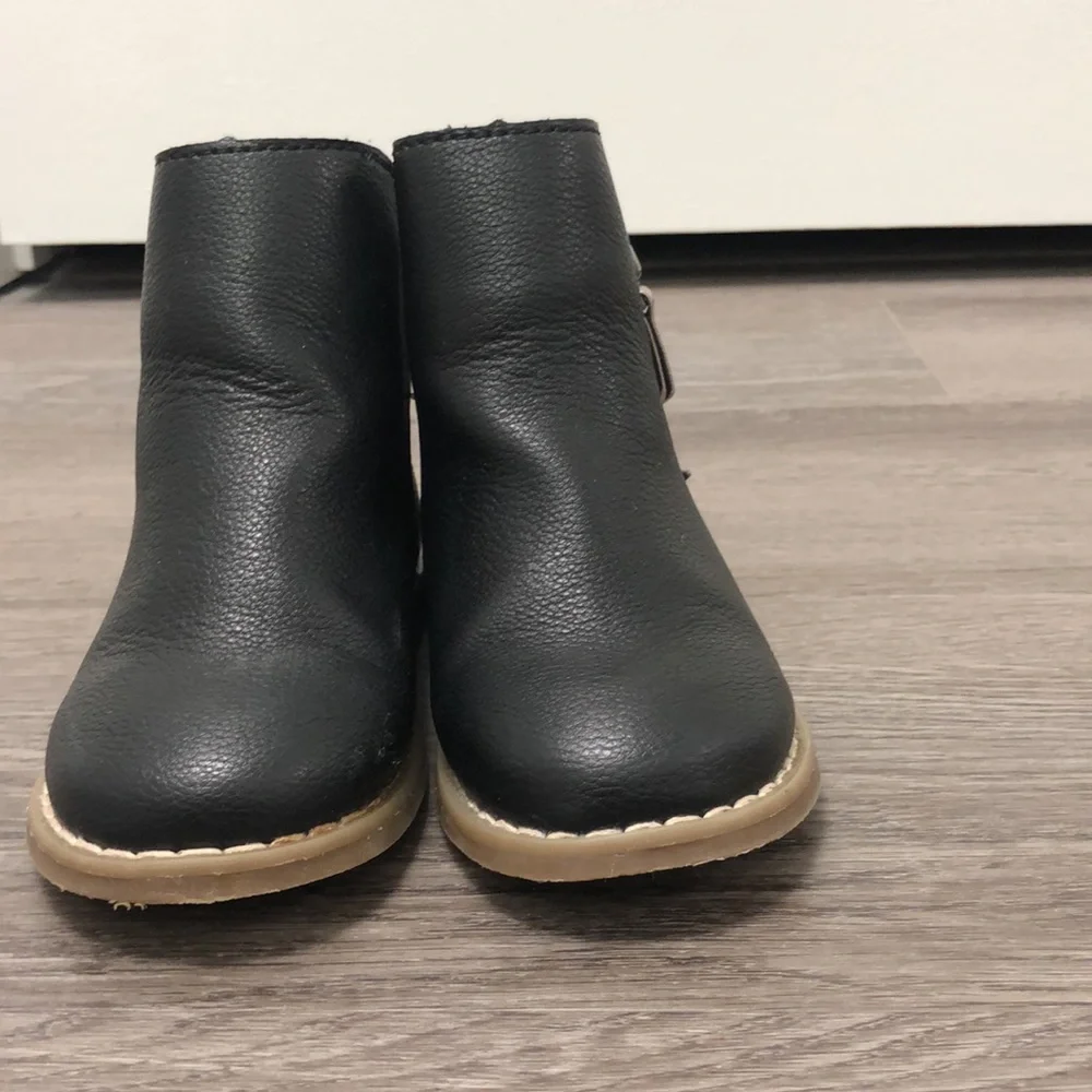 Gap Girls Black Moto Boot - size 7